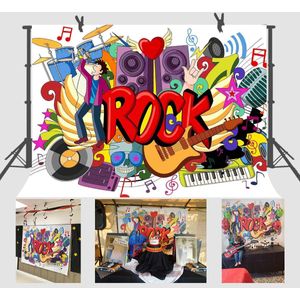 fuermor fondo 7 x 5ft música Rock Graffiti fotografía telón de fondo Atrezzo Studio foto y vídeo decoración nanfu338
