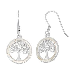 Pendientes Colgantes De Círculo De Árbol De La Vida De Ma...