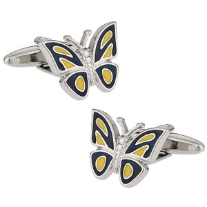 Gemelos, diseño de mariposa, color azul amarillo por Cuff-Daddy