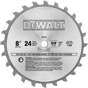 DEWALT DW7670 hoja de sierra apilable de 24 dientes y 8 pulgadas