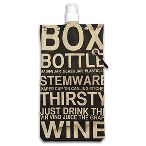 Subway diseño agua, vino y bebidas Canvas Botella Flask reutilizable & bolsa Carrier Holds 750 ml/26oz