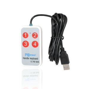 iKKEGOL/6feet USB duradero Juego asa de 1,8 m mini botón 4 llaves, Switch user-defined para Juego computadora portátil del teclado Hospital Color Blan