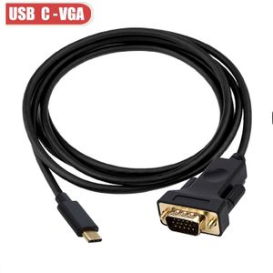USB-C a VGA Cable, cabledeconn 1.8 m Thunderbolt 3 Type C a VGA macho Converter Cable adaptador