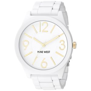 Nine West White Textured Bracelet Watch