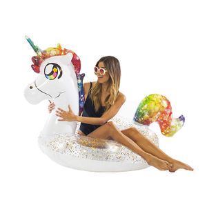 Piscina Candy glitterier Jumbo Tubo 48" piscina inflable, unicornio, 65" x 49" X 37