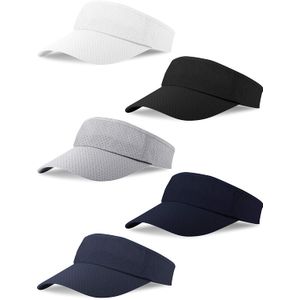 5 piezas de visera de malla atlética, parasol ajustable para deportes de sol para hombres y mujeres, uso diario, correr, deportes al aire libre