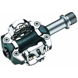 Exustar e-pm213 Clipless – Pedal para bicicleta de montaña, color negro