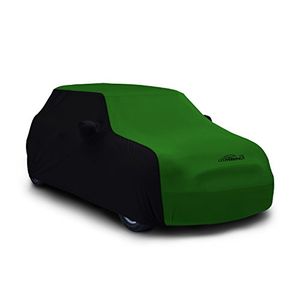 Coverking Custom Fit Car Cover para ciertos modelos Toyota Celica Satin Stretch Synergy Green con laterales negros