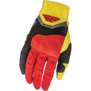 Fly Racing unisex-adult Evolution guantes (negro/rojo/amarillo, talla 11)