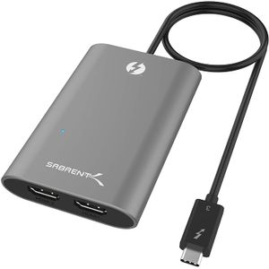 Sabrent - Adaptador Thunderbolt 3 a HDMI dual, gris