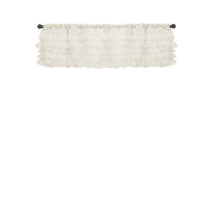 Baby Doll Bedding Layered ventana cenefa, color marfil