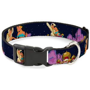 Buckle-Down Aladdin & Jasmine Magic Carpet Ride Scenes Plastic Clip Collar