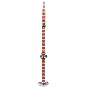 yellow dog design 26" de largo y 1" de ancho con 6 campanas Rainbow Chevron Ding campanas de perro orinal sistema de entrenamiento