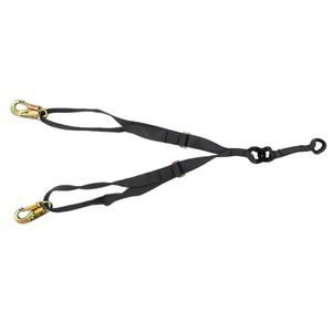 Fusion Climb - Cordón de alta resistencia con doble cierre de gancho, color negro