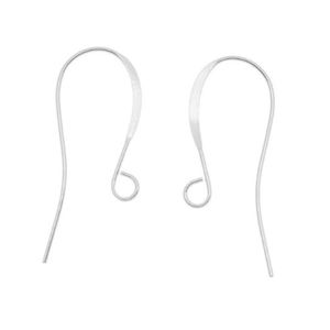 Pendientes de plata de ley de 0.709 in, elegantes, con ganchos franceses, para hacer joyas