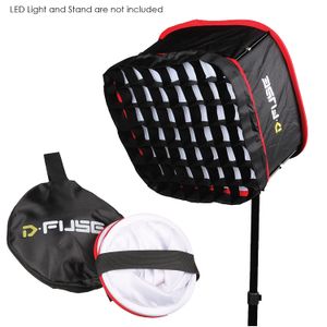 Kamerar D-Fuse Combo: Panel de luz LED Softbox y rejilla