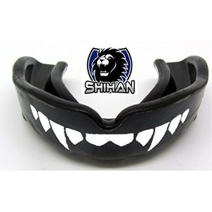 mouthguards Gum Shield Sensei J Firma Negro Gum Shield "fangs-teeth – (Negro) Senior, Artes Marciales Mixtas, Rugby, UFC Lucha boca Guardia