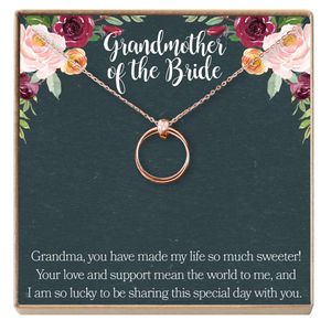 Collar de regalo para abuela, boda, ducha, cena de ensayo, 2 círculos.