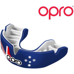 OPRO Power-Fit Countries - Protector bucal para adultos, hecho a mano, para fútbol, rugby, hockey, lucha y otros deportes de combate y contacto, 18 me