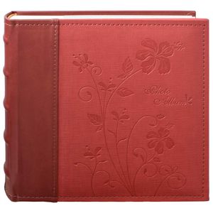Golden State Art, álbum de fotos, para 200 imágenes de 4 x 6 pulgadas, 2 por página, funda de piel sintética con diseño clásico, P52028-7 Marron