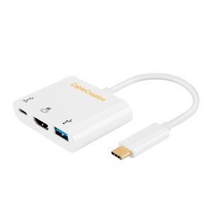 USB-C Adaptador, cablecreation USB-C Type-C a USB 3.0 + HDMI 4 K + Adaptador de datos y de carga Hub USB-C, para el MacBook/Pro, Chromebook Pixel y Ot