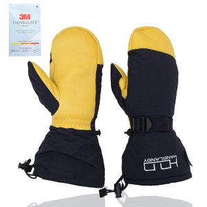 HANDLANDY - Manopla de esquí térmica cálida 3M Thinsulate con guantes integrados, para snowboard