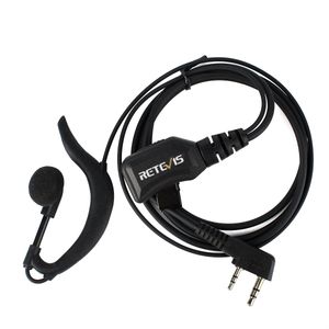 Retevis r-111 forma de G 2 Pin auricular micrófono Walkie Talkie auriculares para Kenwood Baofeng UV5R UV8 Retevis h-777 r888s Plus rt-5r Two Way Radi