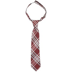 Urban Domingo Little Boys 'Jackon Necktie – Maroon Plaid