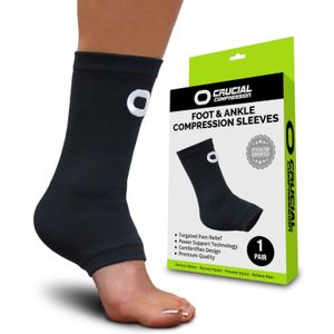 Tobillera de compresión (1 par) – Los mejores calcetines de compresión para fascitis plantar, soporte de arco, hinchazón de pies y tobillo, tendón de