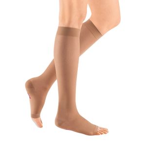 Medias de compresión Sheer & suave, 20 – 30 mmHg, Ternero High, Open Toe, 39404, Natural, 1, 1