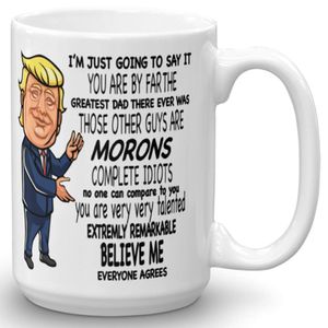 Taza de regalo con texto en inglés «If I had a different dad» con el texto «I would punch him in the face» – Regalo para papá – Idea de regalo para el