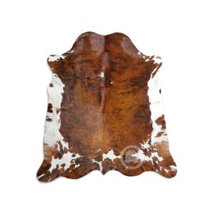 Brindle Belly Cowhide Alfombra (5 ft x 7 ft 150 cm x 210 cm Blanco – Calidad superior