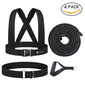 YNXing - Cuerda de resistencia para entrenamiento físico, resistencia dinámica y asistencia con elástico para entrenamiento de velocidad, reacción y r