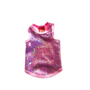 the dog squad Malibu Dream Tank parte superior para perros, tamaño mediano, color rosa