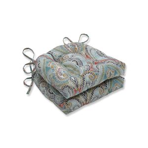 Almohada ideal en interiores/al aire última intervensión Pretty Witty Reef Reversible para silla (juego de 2), 16" x 15.5" x 4", 2 piezas