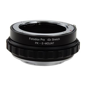 Fotodiox Dlx Stretch – Adaptador de montaje del lente Pentax K Mount (PK) cuerpo de la cámara SLR lente para Sony Alpha E-Mount Mirrorless con Drop-in