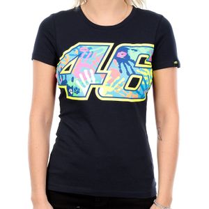 VR 46 Prendas de vestir playera de Valentino Rossi de la mujer (Multicolor, pequeño) 226