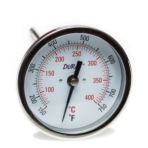 H-B Durac b61310 – 8000 bi-metallic Dial Termómetro; 70 A 400 C (150 A 750 F), 1/2 en. NPT dial de conexión con hilos, 75 mm