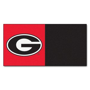 Fanmats NCAA Universidad de Georgia Bulldogs Nylon Face Equipo Alfombra Azulejos