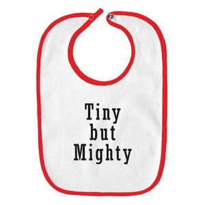 Tiny, pero Mighty divertido parodia Infant bebé babero