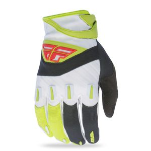 Fly Racing unisex-adult F-16 guantes (negro/lima, tamaño 3/jóvenes XS)