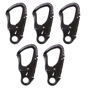 Fusion Climb Tudor aluminio ligero mosquetón de bloqueo doble negro 32 KN 5-Pack