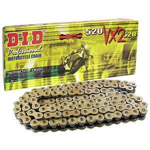 D.I.D 520 vx2gb-130 Oro 130-link X-RING Cadena de alto rendimiento con connecting link