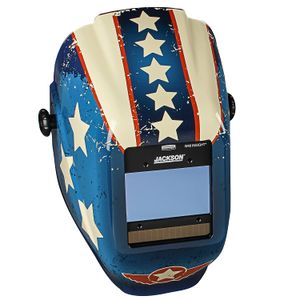 Casco de soldadura Jackson Safety Insight, con auto oscurecimiento (46101), HaloX, ADF, con estampa Stars & Scars