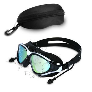 Tsuinz - Gafas de natación para hombre y mujer, profesionales, sin fugas, antiniebla, protección UV, lentes HD, marco de silicona suave, gafas de nata