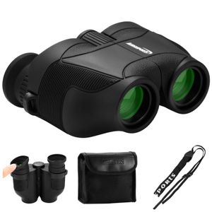 Aurosports 12x25 HD Compact Binoculars with New Upgraded Foldable Eyepiece,High Powered Binocular with FMC BAK4 Prism Fit Adults Kids for Bird Watchin