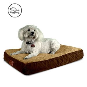 Floppy Dawg cama perro mediano con funda extraíble y impermeable forro | perfectamente de peluche a de alto con piezas de espuma de memoria para acomo