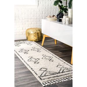 nuLOOM GCDI03A Amelia - Alfombra cuadrada con borla de diamante marroquí, Polipropileno
