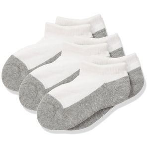 Jefferies Unisex Baby Seamless Deporte Corte Bajo mitad Cojín 3 Pk, XS, Blanco/Gris
