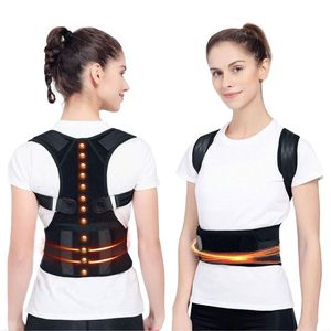 Corrector de postura magnético, soporte de terapia magnética para la espalda, el hombro y la espalda superior, alivio del dolor, postura perfecta para